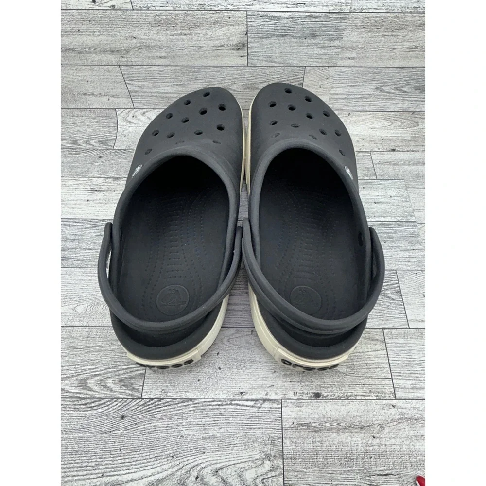 Crocs Crocband Clog Black Stucco Mens 10 Womens 12 Sporty Slip On Shoes 11016